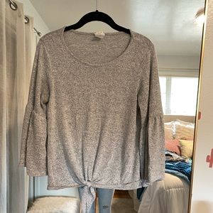 Gray Sweater Blouse